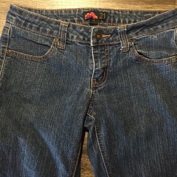 FOREVER 21 Cotton Blend Skinny Blue Jeans Womens - Picture 3 of 5